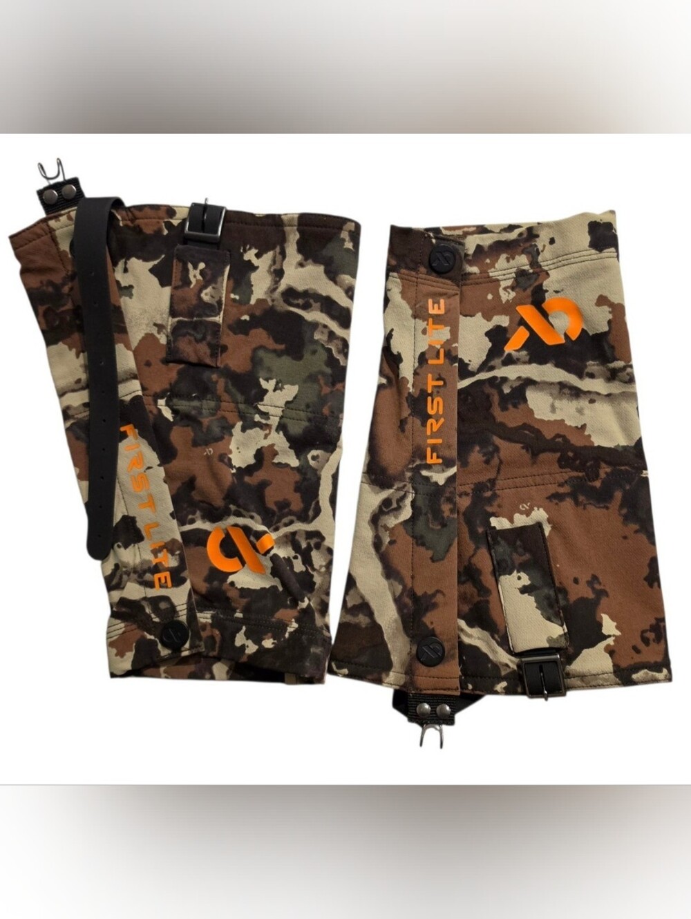 First Lite Traverse Mens Fusion Camo Hunting Gaiters Size Sm/Md NWOT